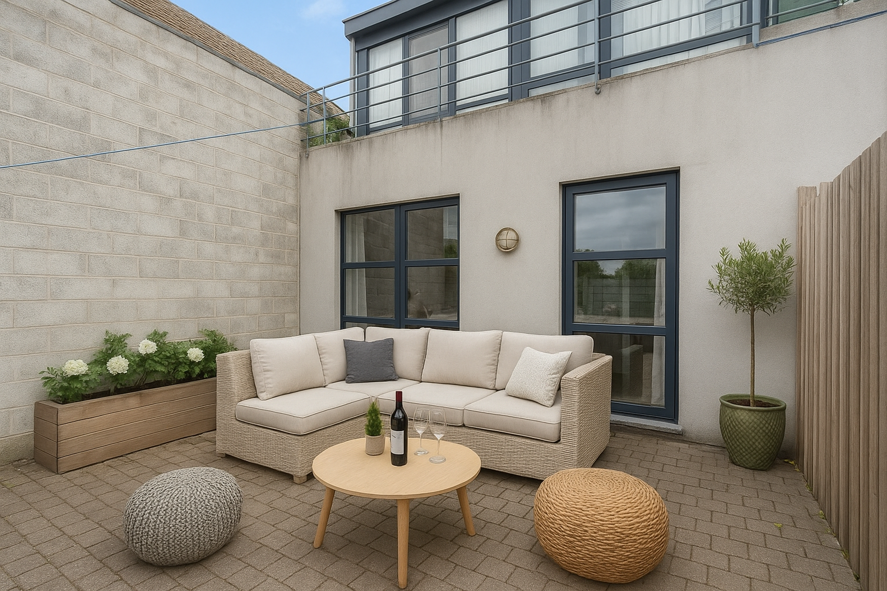 Gelijkvloers appartement met terras in Denderhoutem