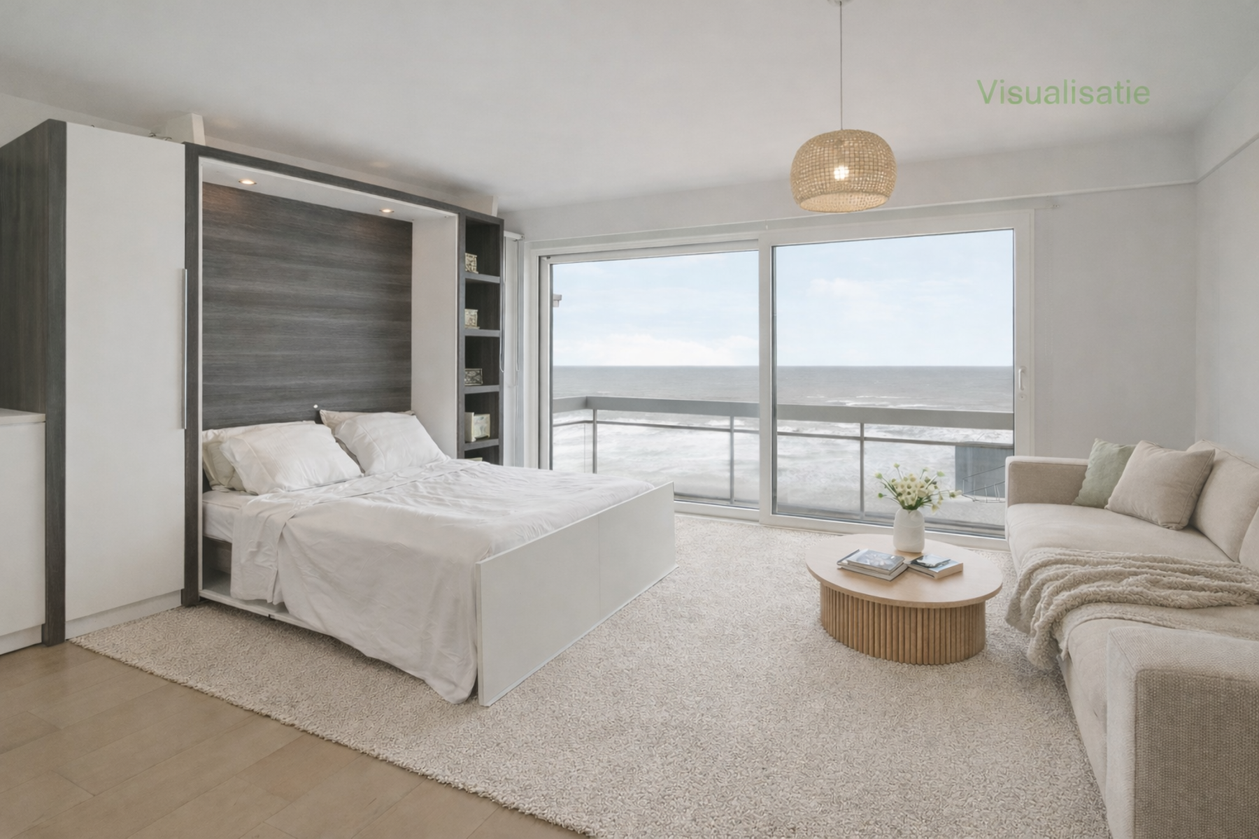 Studio met frontaal zeezicht in Middelkerke
